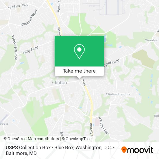 USPS Collection Box - Blue Box map