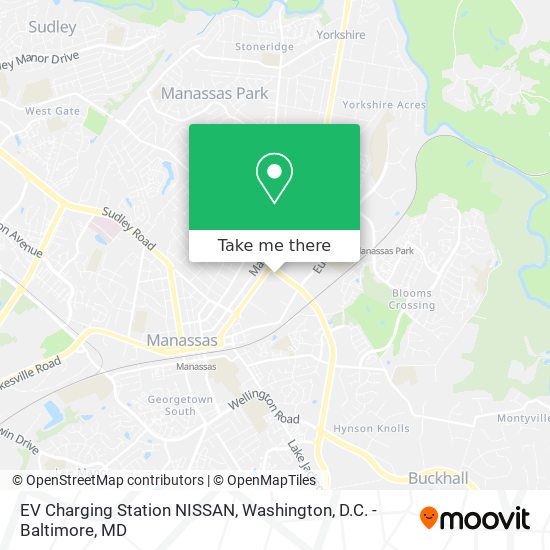 EV Charging Station NISSAN map