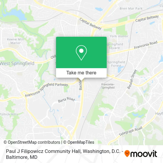 Paul J Filipowicz Community Hall map