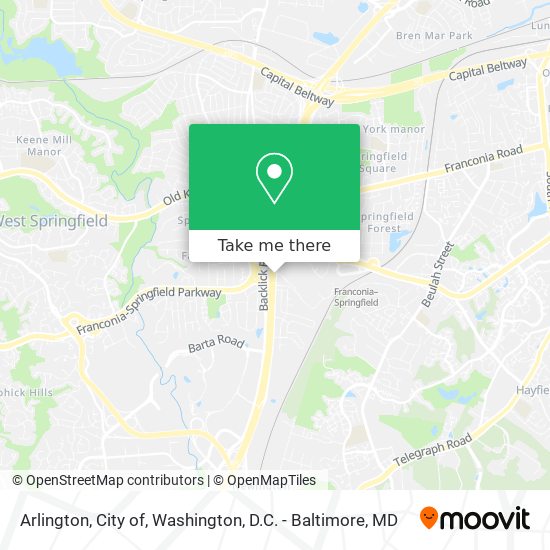 Mapa de Arlington, City of