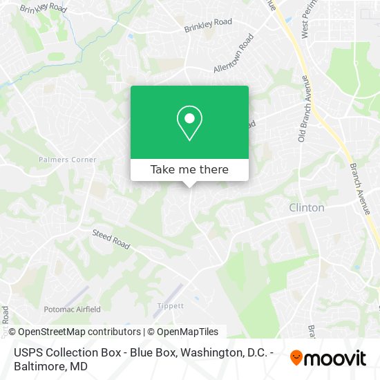 USPS Collection Box - Blue Box map