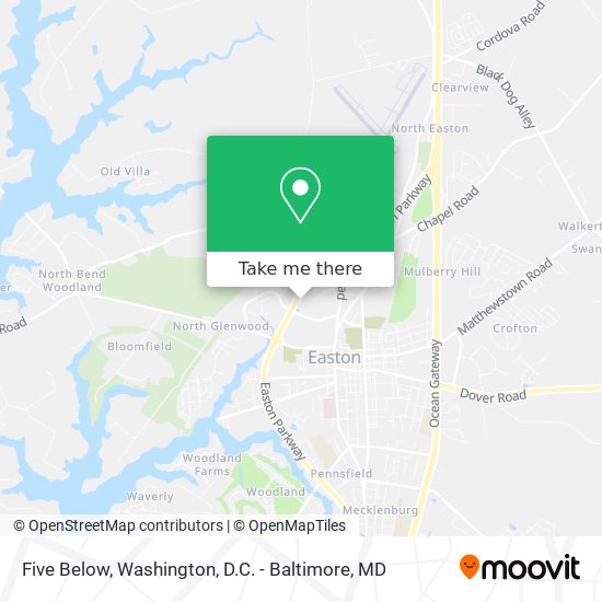 Five Below map