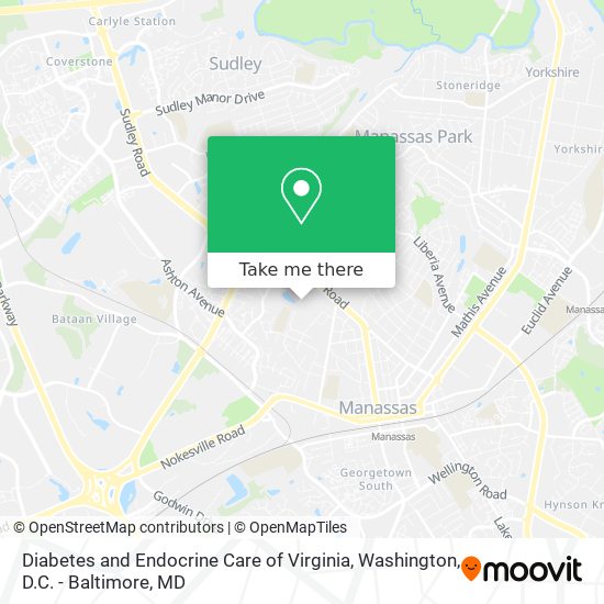 Diabetes and Endocrine Care of Virginia map