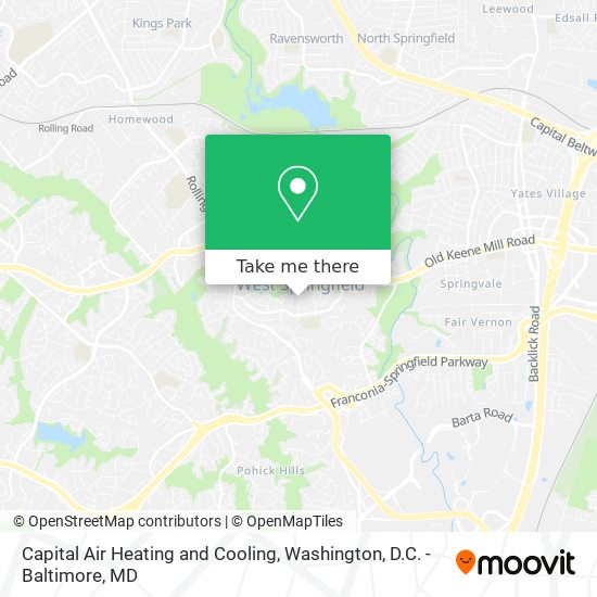 Capital Air Heating and Cooling map
