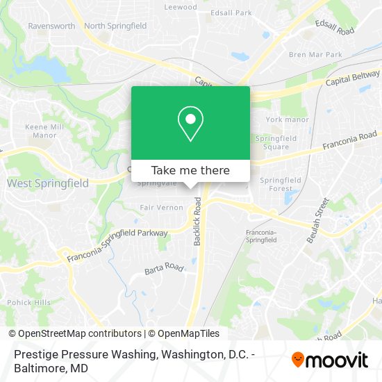 Prestige Pressure Washing map