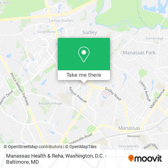 Manassas Health & Reha map