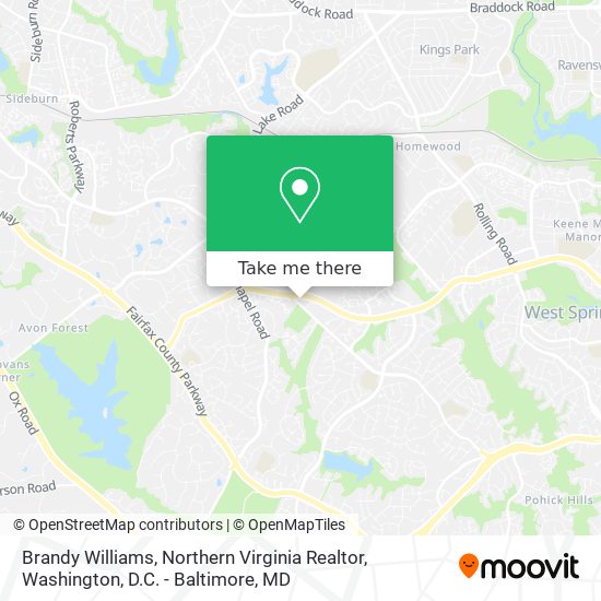 Brandy Williams, Northern Virginia Realtor map