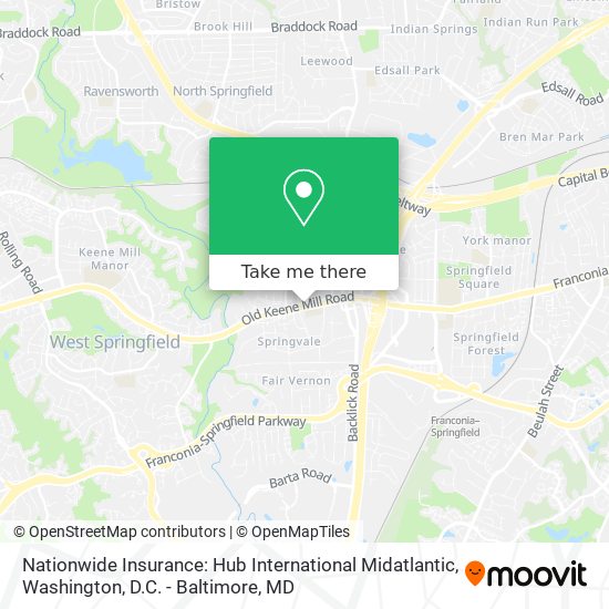 Mapa de Nationwide Insurance: Hub International Midatlantic