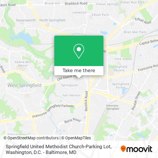 Mapa de Springfield United Methodist Church-Parking Lot