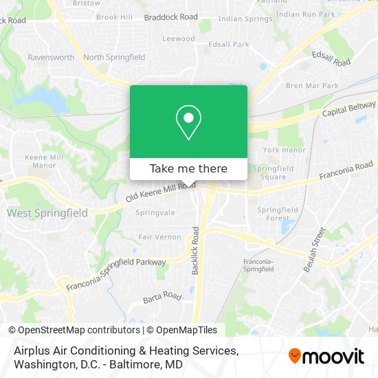 Airplus Air Conditioning & Heating Services map