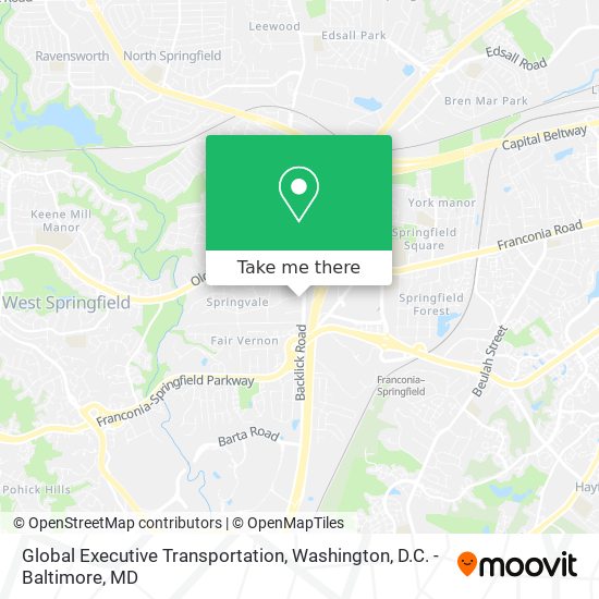 Global Executive Transportation map