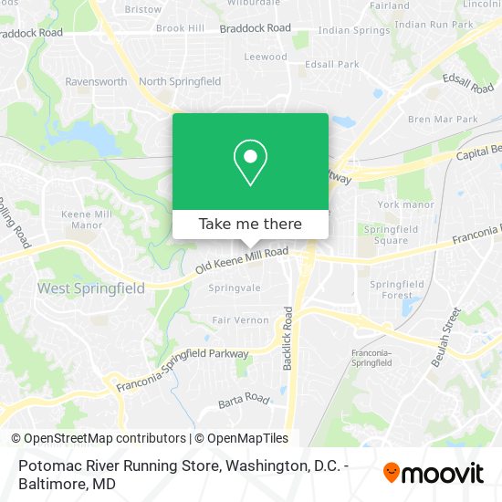 Potomac River Running Store map