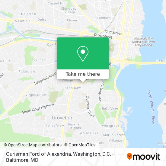 Mapa de Ourisman Ford of Alexandria