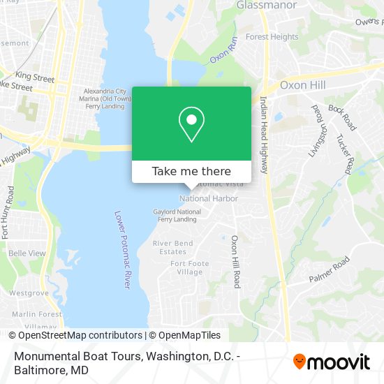 Monumental Boat Tours map