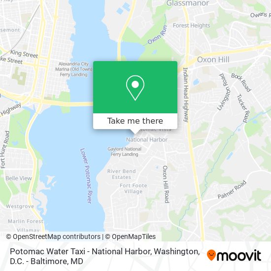 Mapa de Potomac Water Taxi - National Harbor