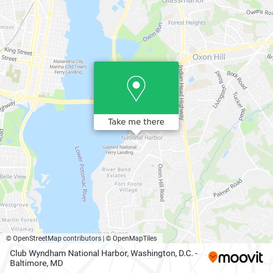 Mapa de Club Wyndham National Harbor