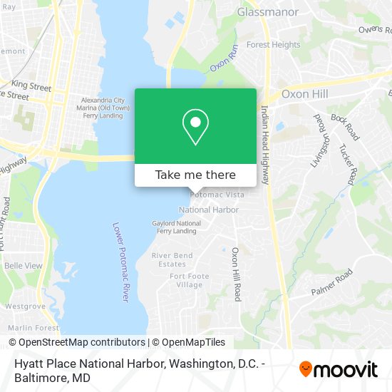 Hyatt Place National Harbor map