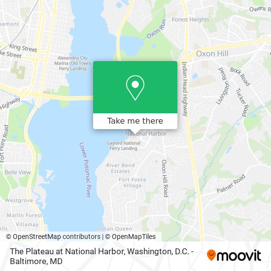 Mapa de The Plateau at National Harbor