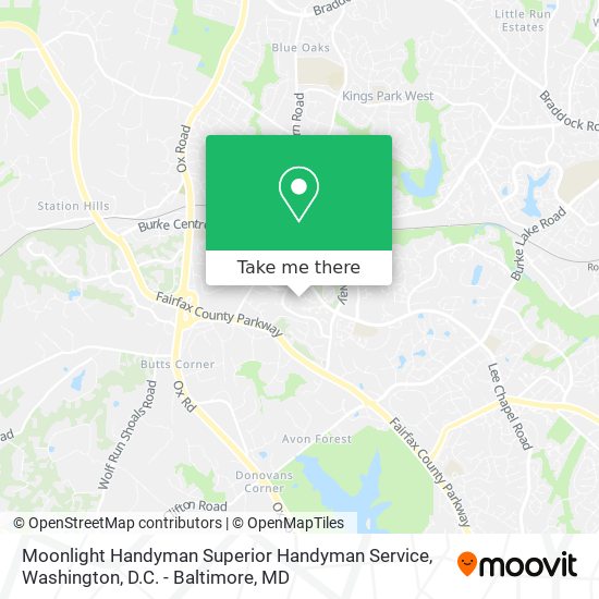 Moonlight Handyman Superior Handyman Service map