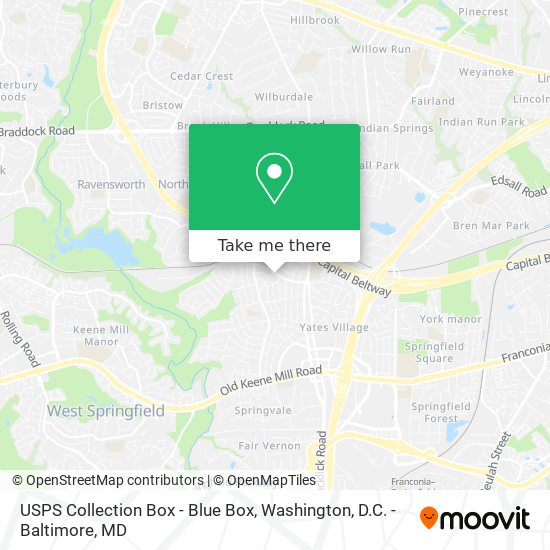 USPS Collection Box - Blue Box map