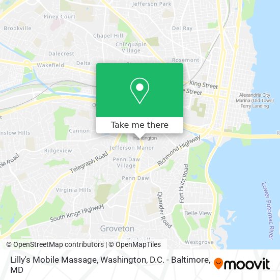Lilly's Mobile Massage map