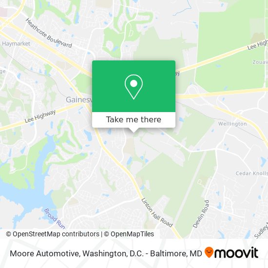 Mapa de Moore Automotive