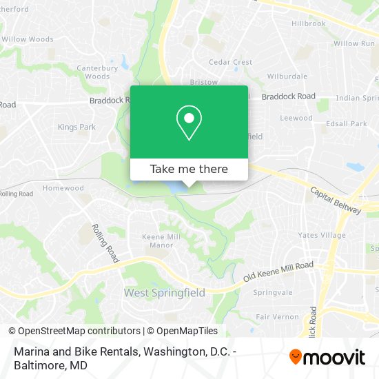 Marina and Bike Rentals map