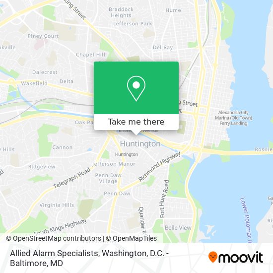 Mapa de Allied Alarm Specialists