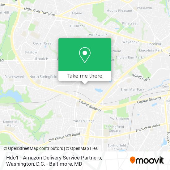 Hdc1 - Amazon Delivery Service Partners map