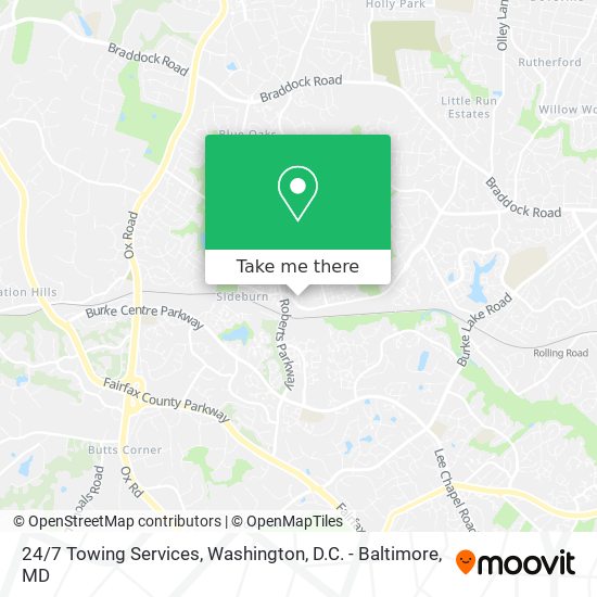 24/7 Towing Services map