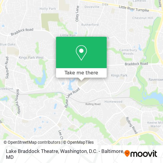 Mapa de Lake Braddock Theatre