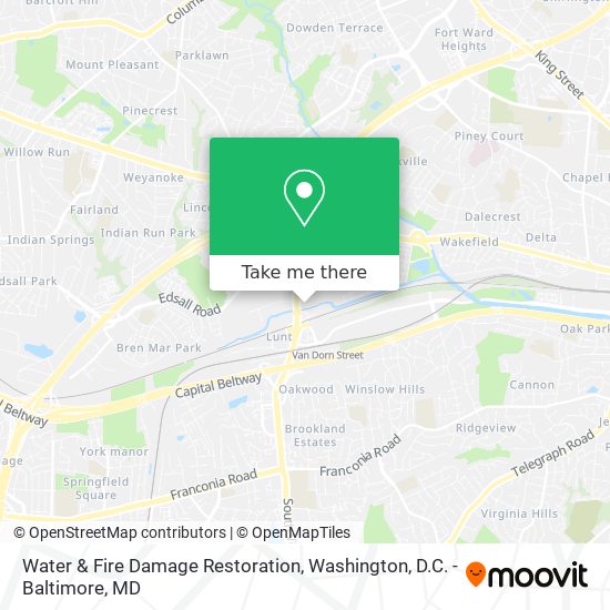 Water & Fire Damage Restoration map