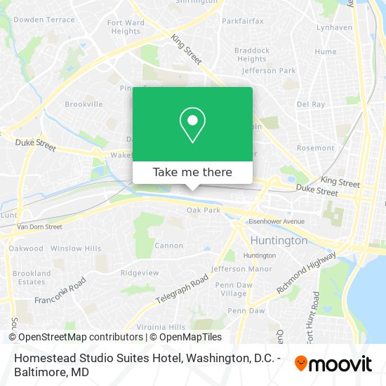 Mapa de Homestead Studio Suites Hotel
