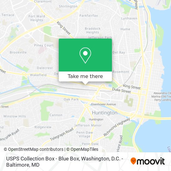 USPS Collection Box - Blue Box map