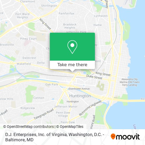 Mapa de D.J. Enterprises, Inc. of Virginia