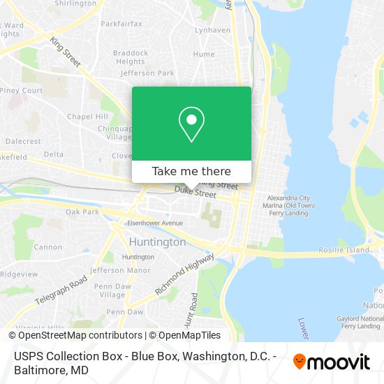 USPS Collection Box - Blue Box map