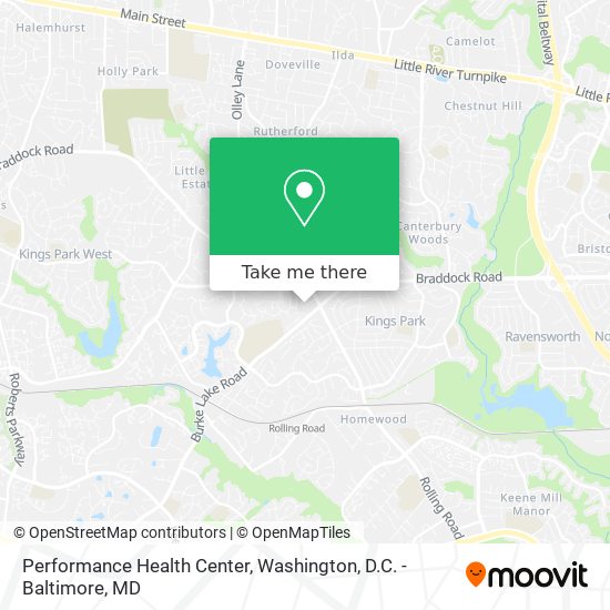 Performance Health Center map