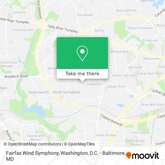 Fairfax Wind Symphony map