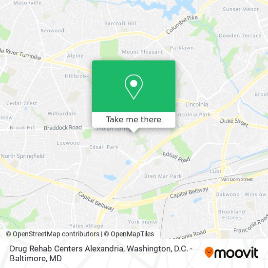 Drug Rehab Centers Alexandria map