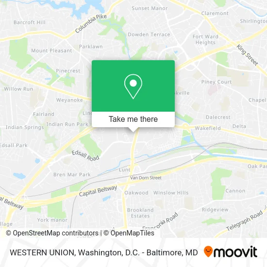 WESTERN UNION map