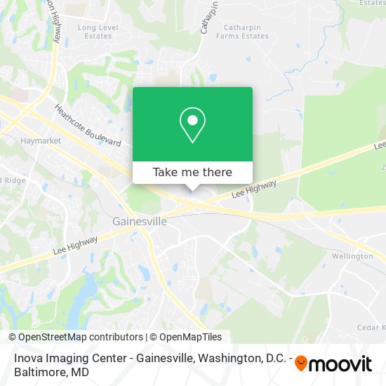 Mapa de Inova Imaging Center - Gainesville