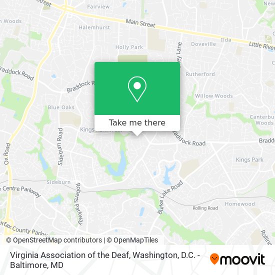 Virginia Association of the Deaf map