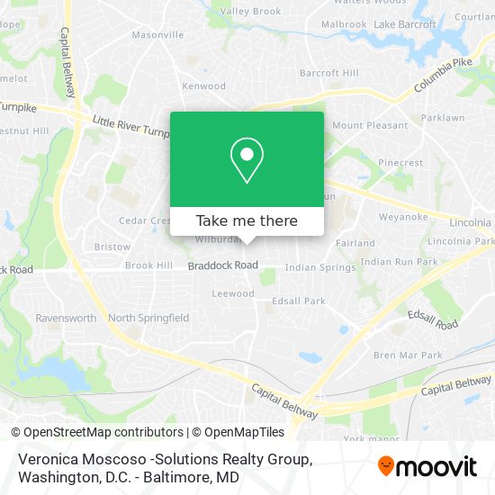 Mapa de Veronica Moscoso -Solutions Realty Group