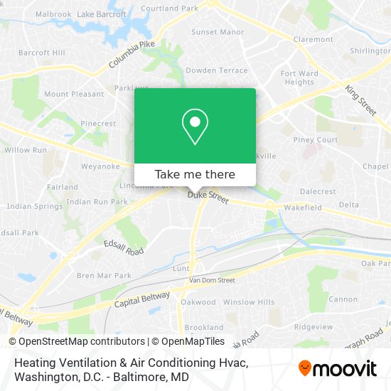 Heating Ventilation & Air Conditioning Hvac map