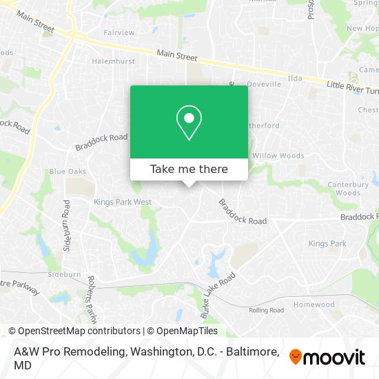A&W Pro Remodeling map