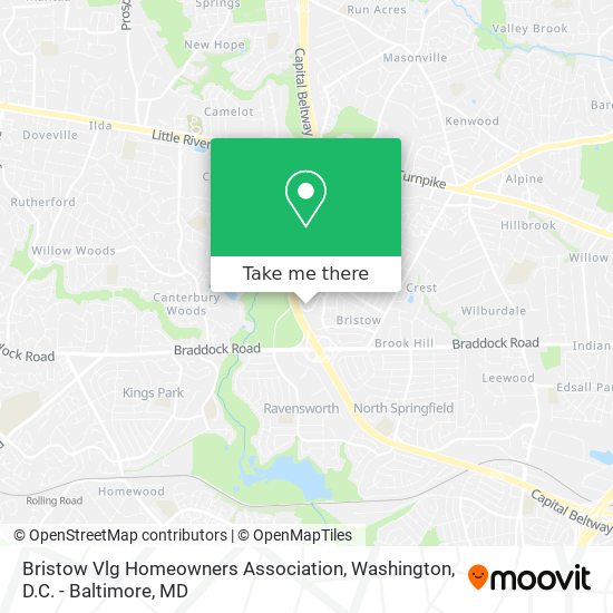 Mapa de Bristow Vlg Homeowners Association