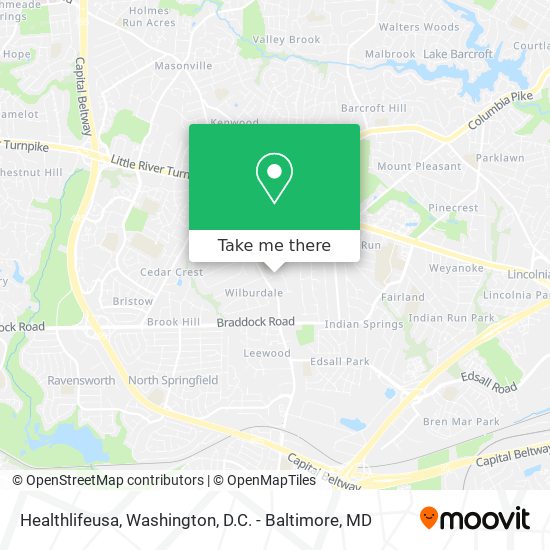 Healthlifeusa map