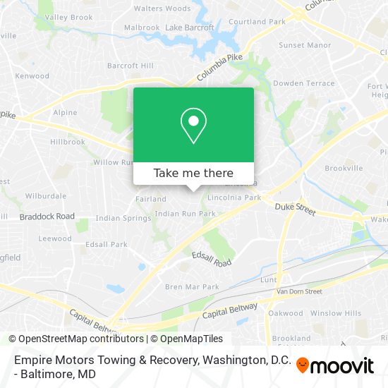 Empire Motors Towing & Recovery map