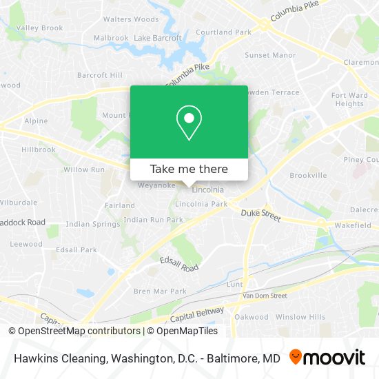 Hawkins Cleaning map