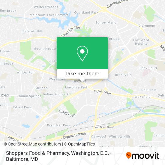 Mapa de Shoppers Food & Pharmacy
